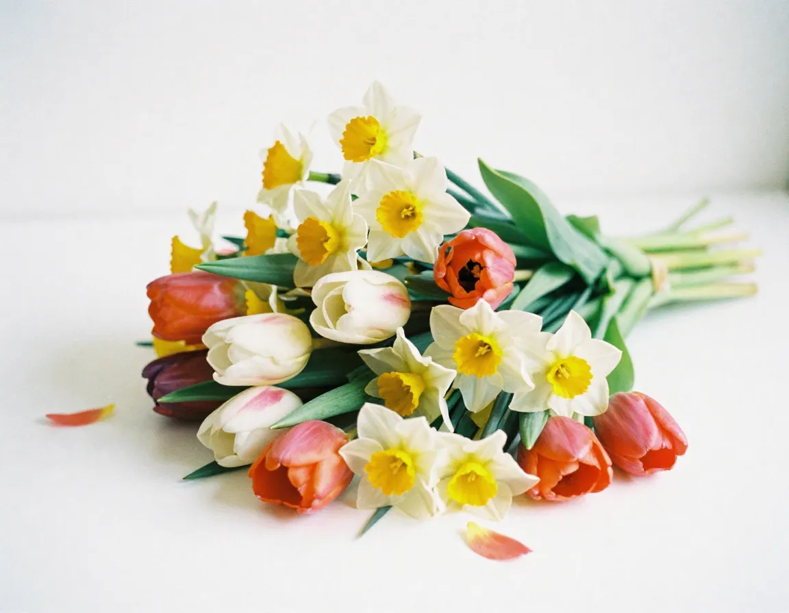 Spring Delight Bouquet with tulips and daffodils
